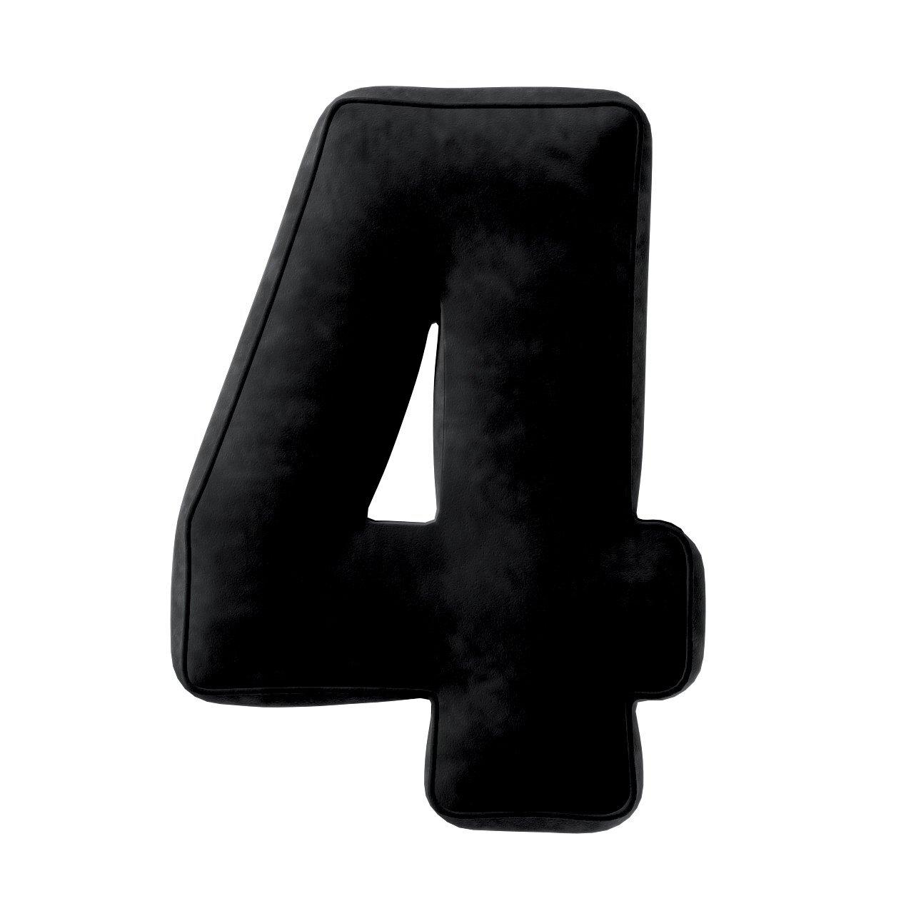 5902582148390 - Kissen Zahl 4 aus Samt Yellow Tipi