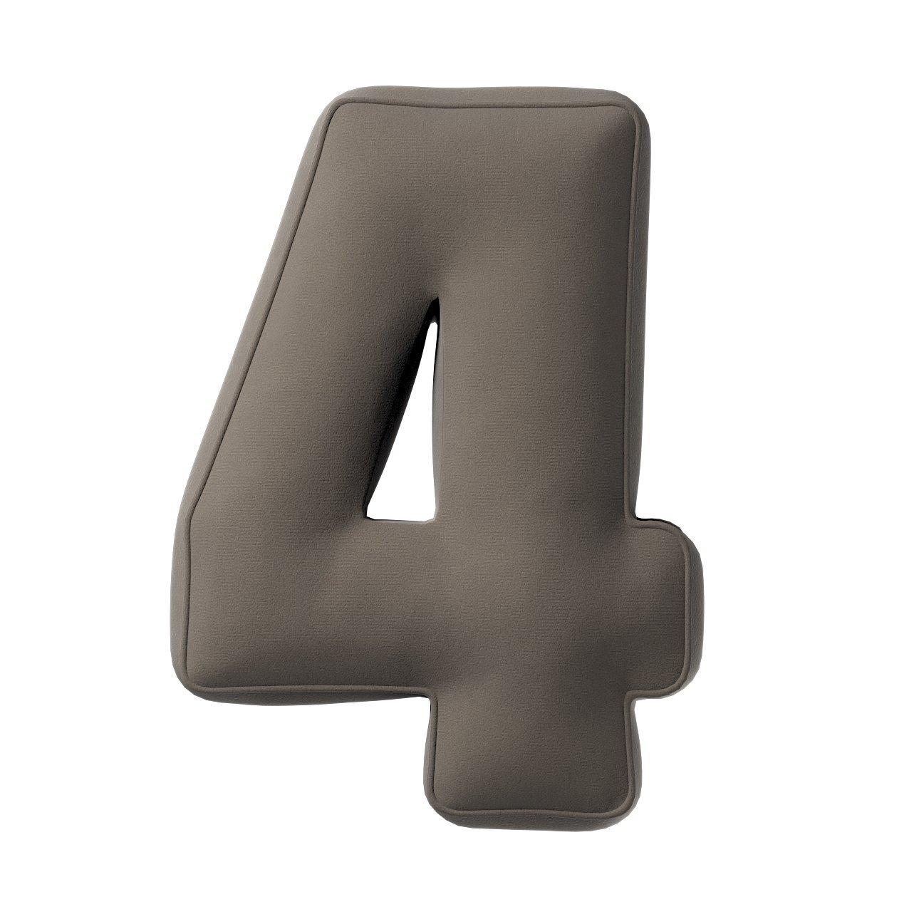 5902582148598 - Kissen Zahl 4 aus Samt Yellow Tipi