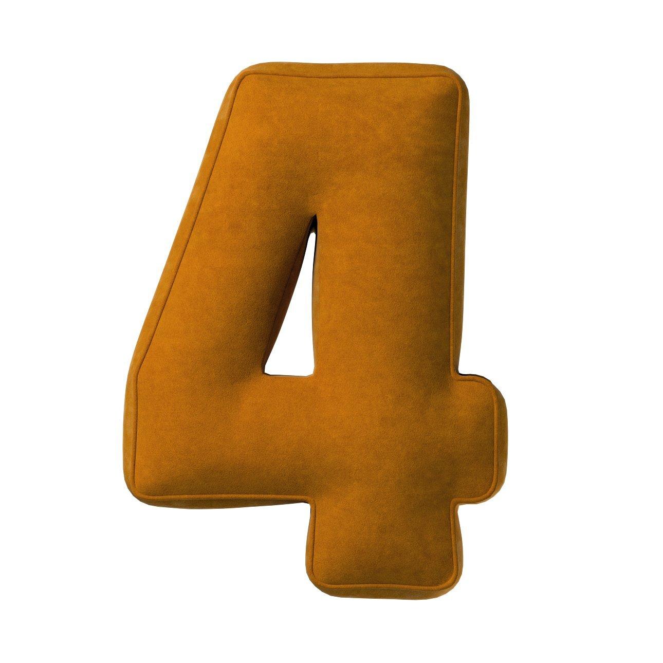5902582148697 - Kissen Zahl 4 aus Samt Yellow Tipi