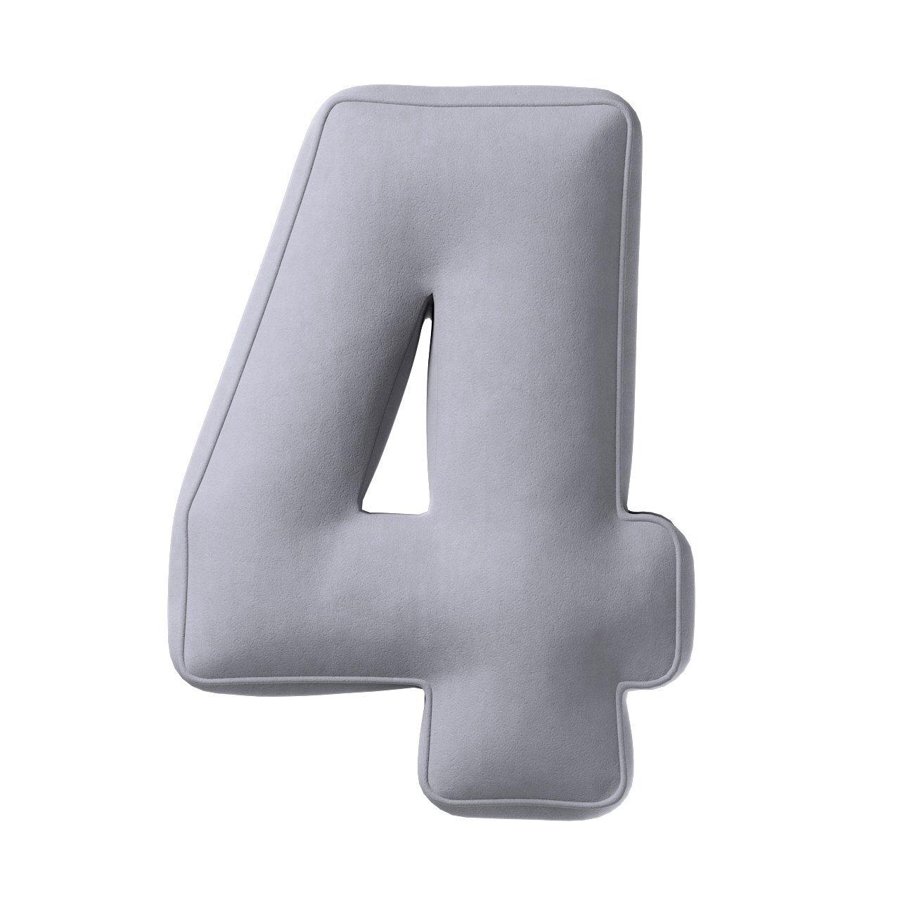 5902582148796 - Kissen Zahl 4 aus Samt Yellow Tipi