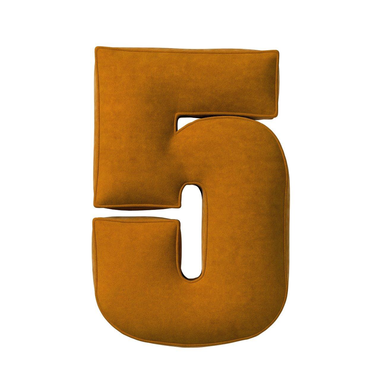 5902582148703 - Kissen Zahl 5 aus Samt Yellow Tipi