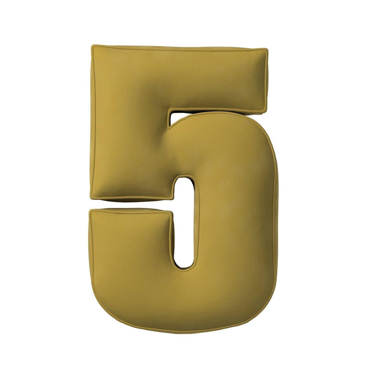 5902582149007 - Kissen Zahl 5 aus Samt Yellow Tipi