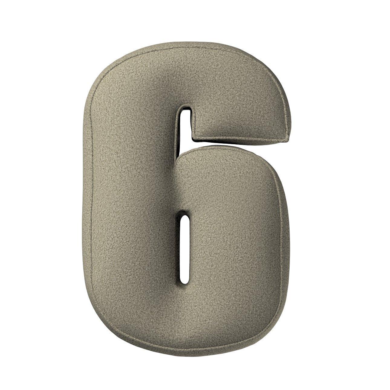 5902582149649 - Kissen Zahl 6 Schlaufe Yellow Tipi