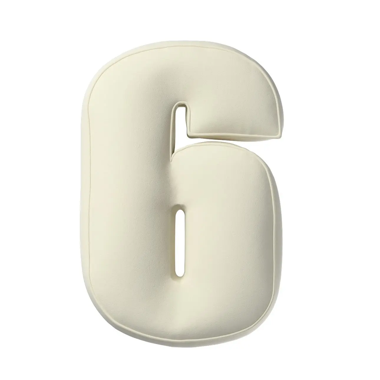 5902582147812 - Kissen Zahl 6 aus Samt Yellow Tipi