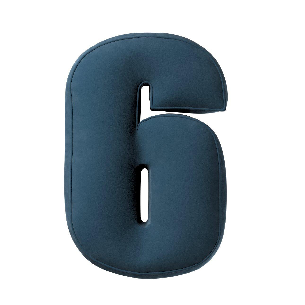 5902582148314 - Kissen Zahl 6 aus Samt Yellow Tipi