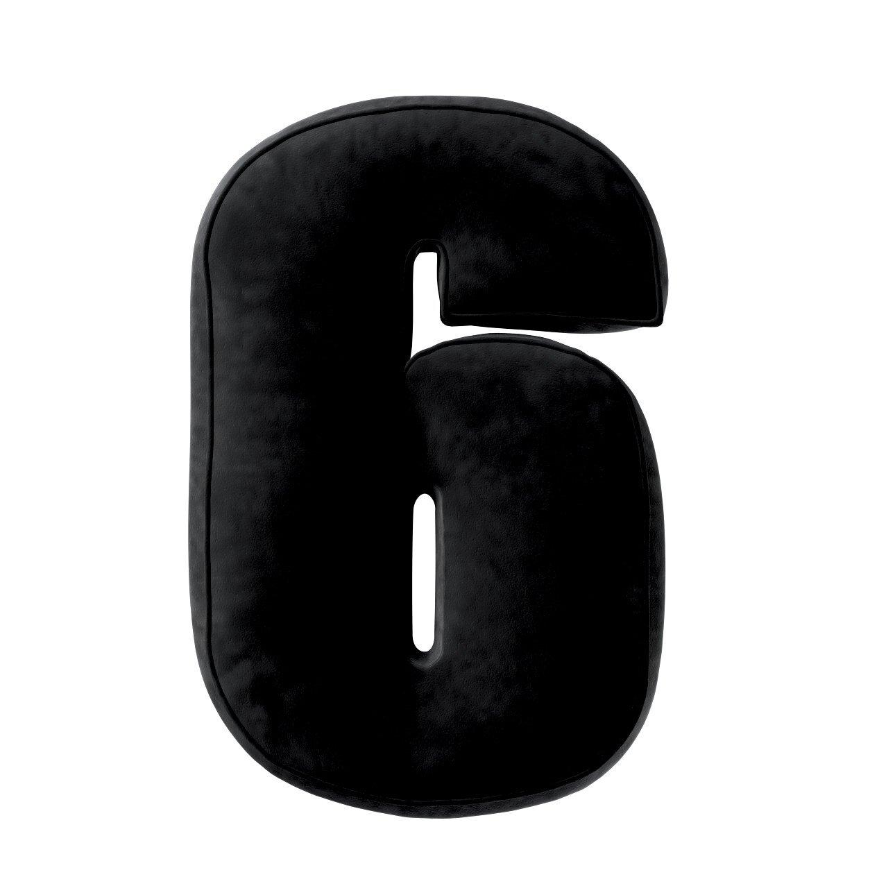 5902582148413 - Kissen Zahl 6 aus Samt Yellow Tipi