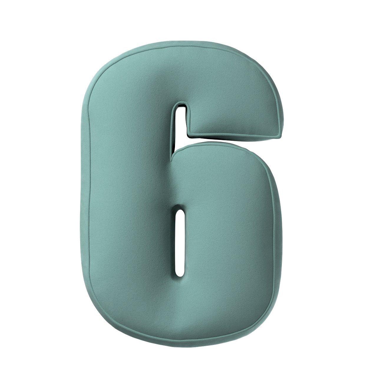 5902582148512 - Kissen Zahl 6 aus Samt Yellow Tipi