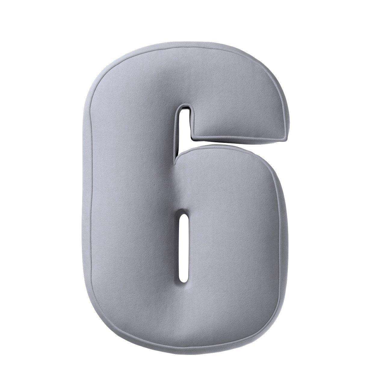 5902582148819 - Kissen Zahl 6 aus Samt Yellow Tipi