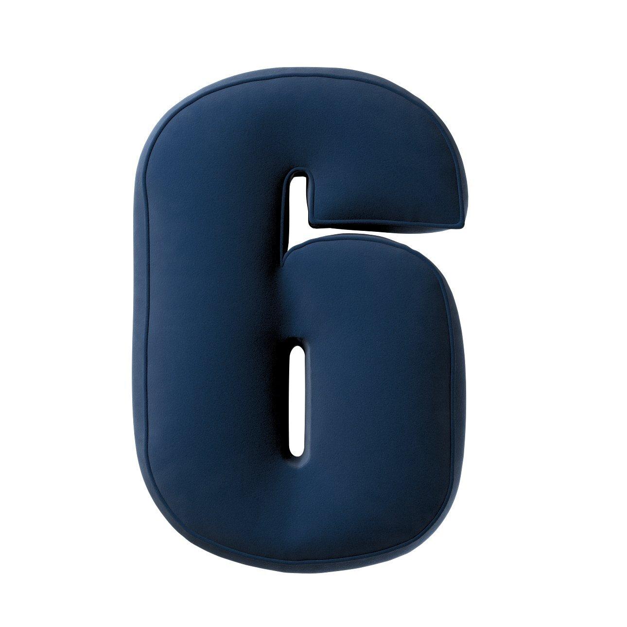 5902582149113 - Kissen Zahl 6 aus Samt Yellow Tipi