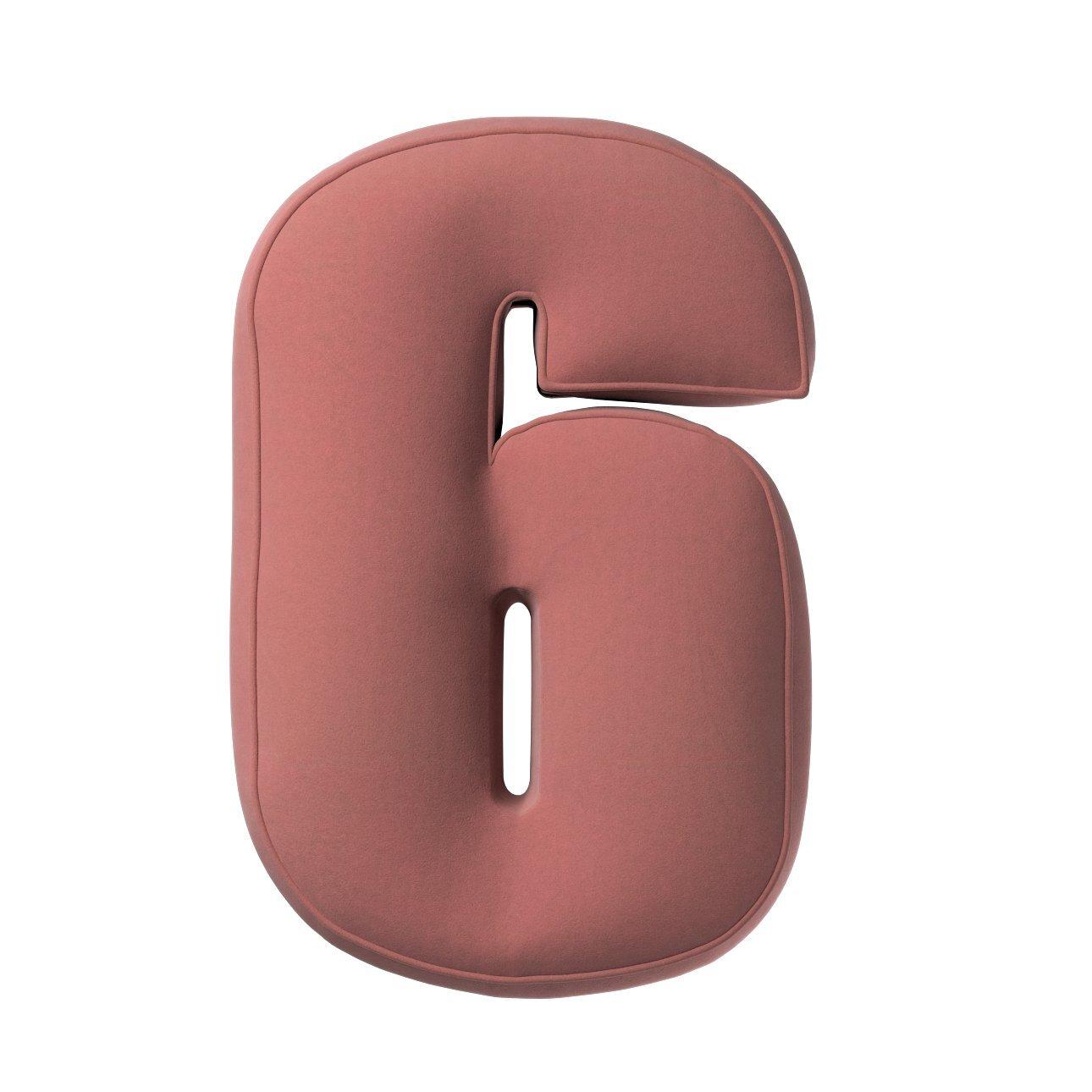 5902582149212 - Kissen Zahl 6 aus Samt Yellow Tipi