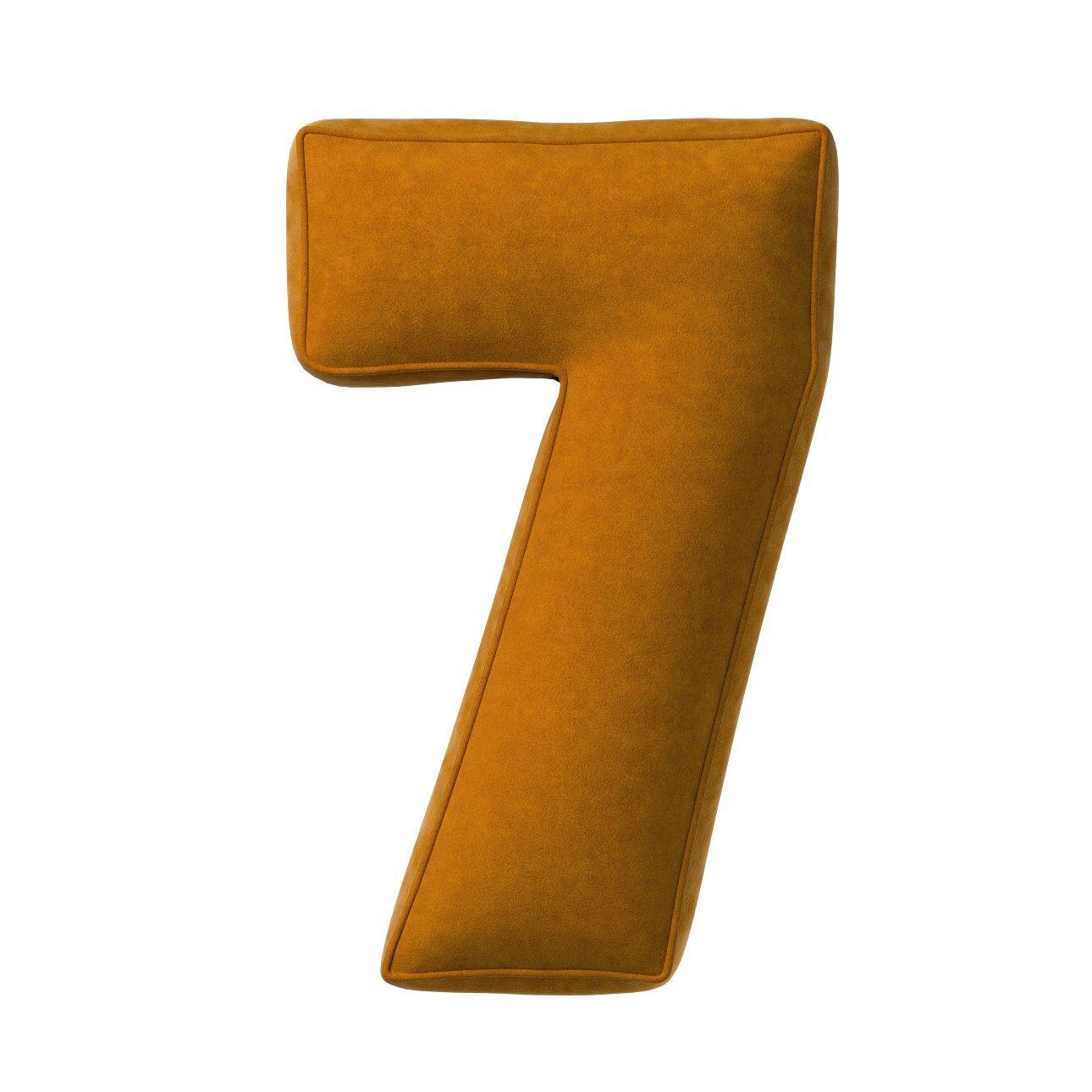 5902582148727 - Kissen Zahl 7 aus Samt Yellow Tipi