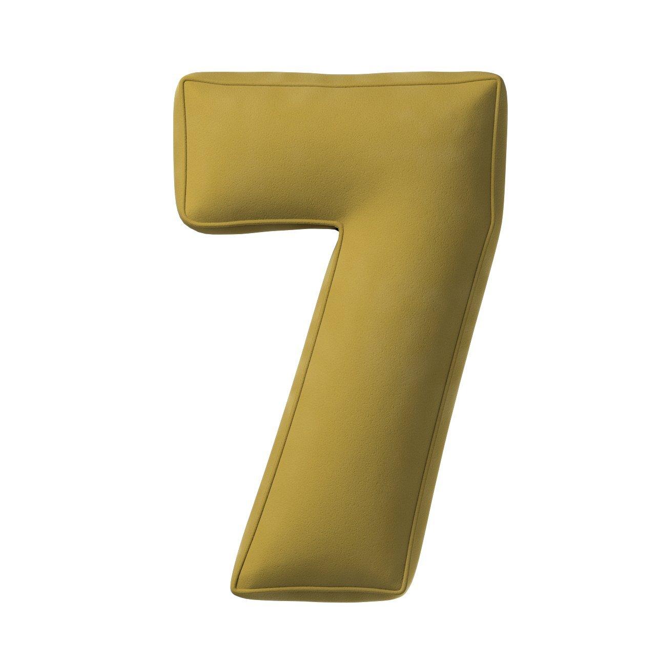 5902582149021 - Kissen Zahl 7 aus Samt Yellow Tipi