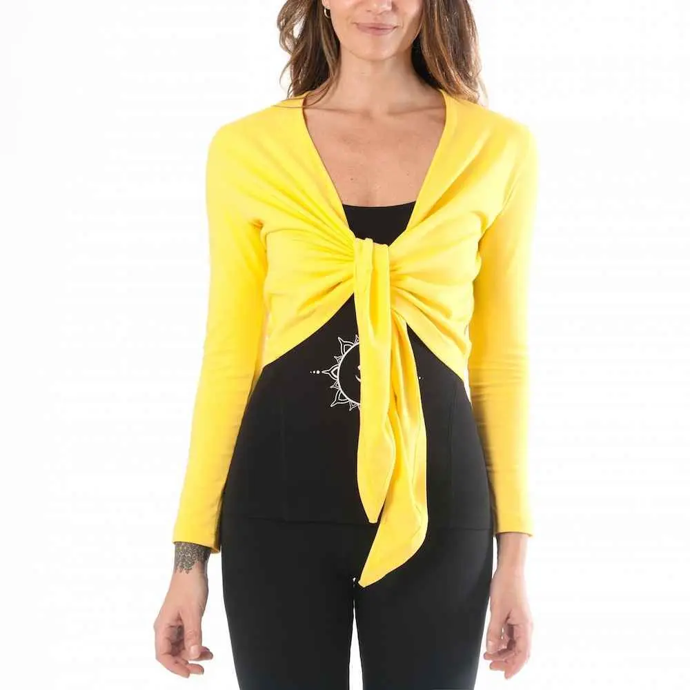 Long Sleeve Wrap Top Women Yogaessential Chakra