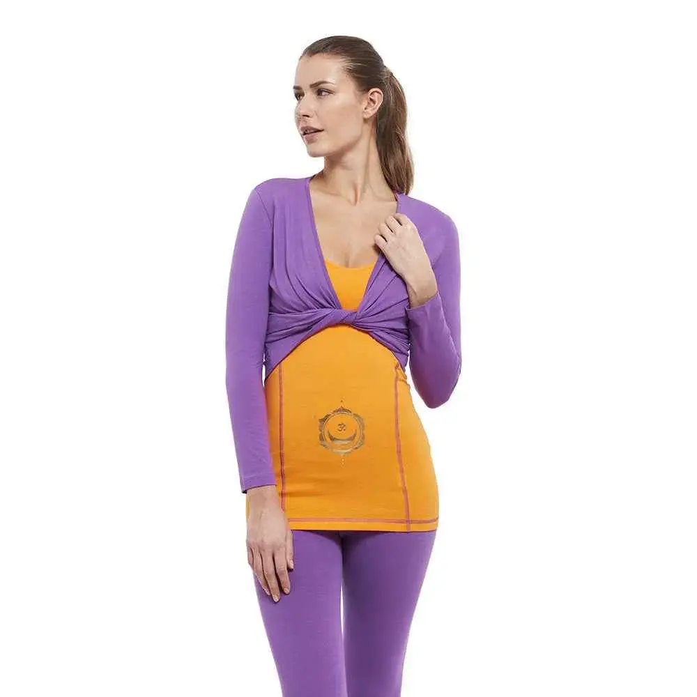 Long Sleeve Wrap Top Women Yogaessential Chakra