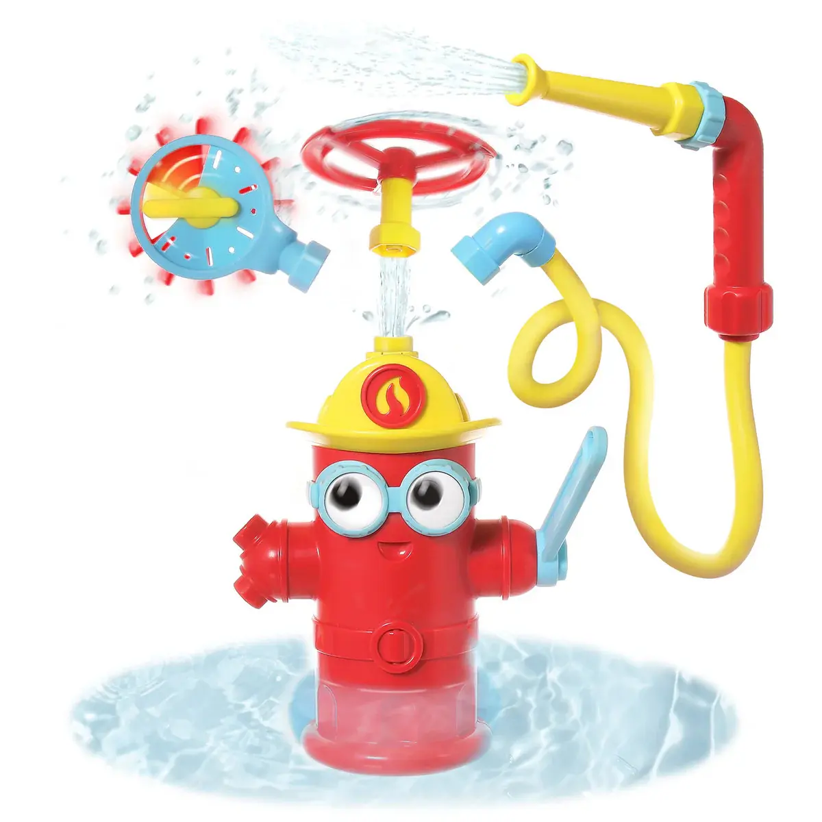 Freddy de brandweerman baby badspeelgoed met sproeier Yookidoo