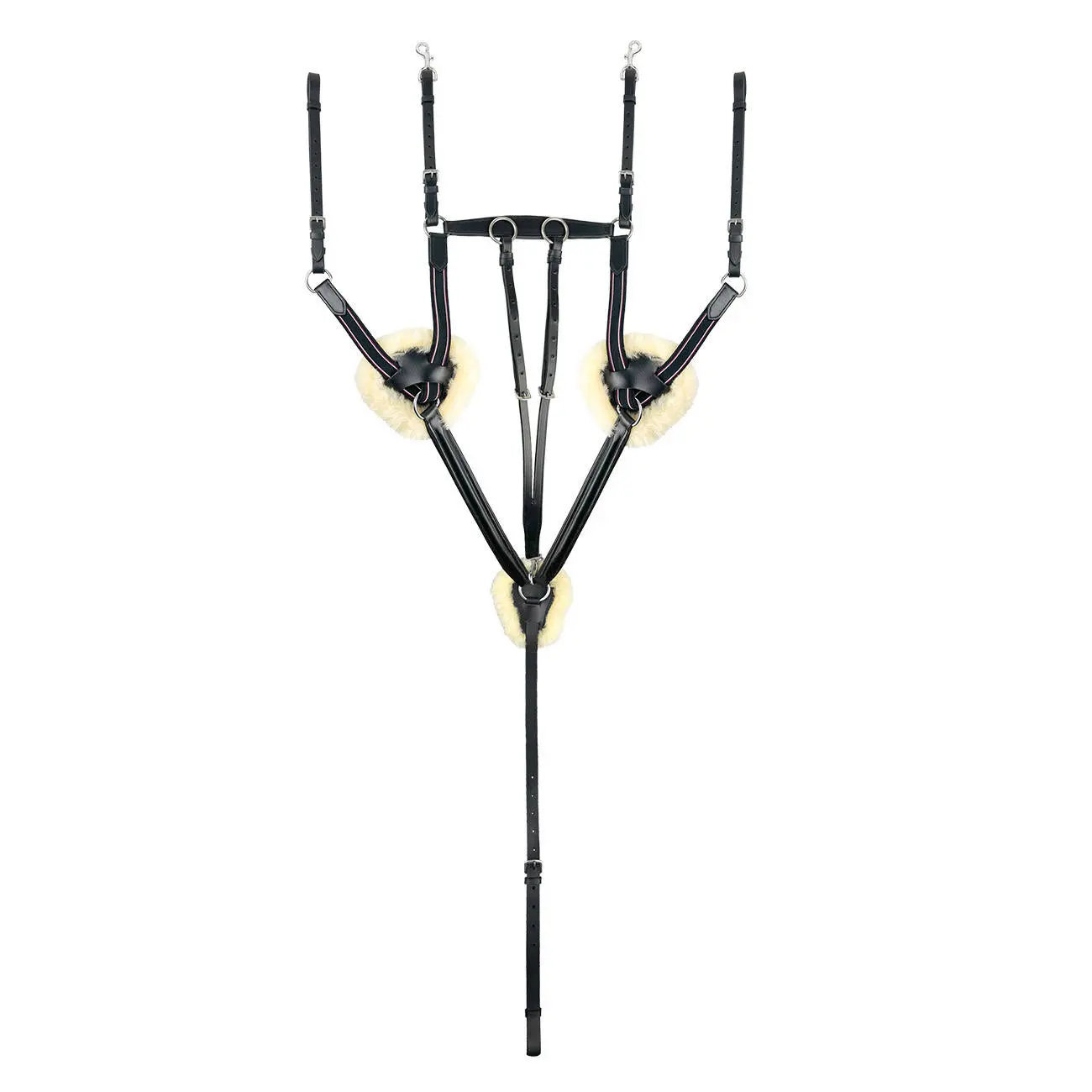 Collier de chasse pour cheval comfort à 5 points avec fourrure York