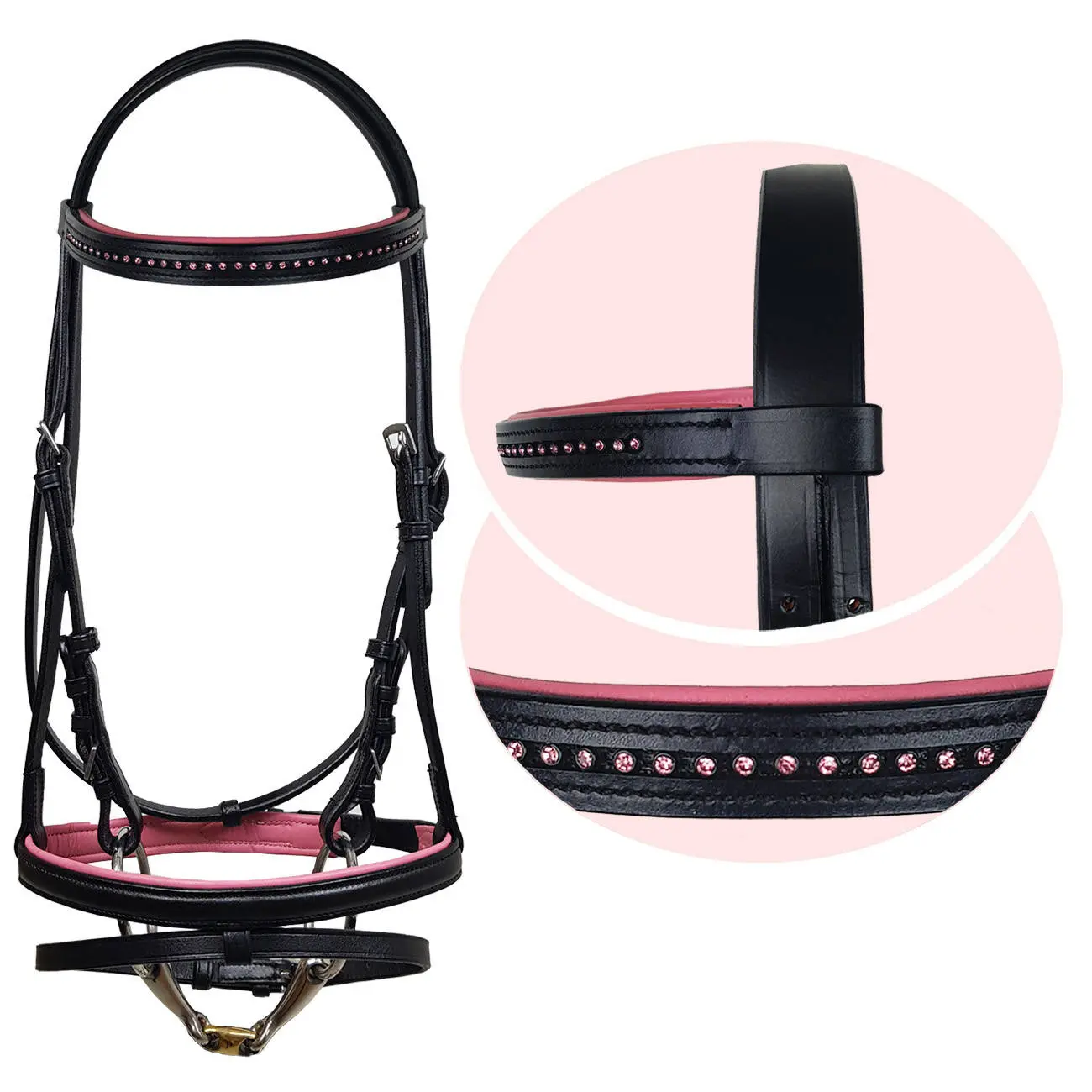 Bridons équitation pour cheval York Pink Beauty