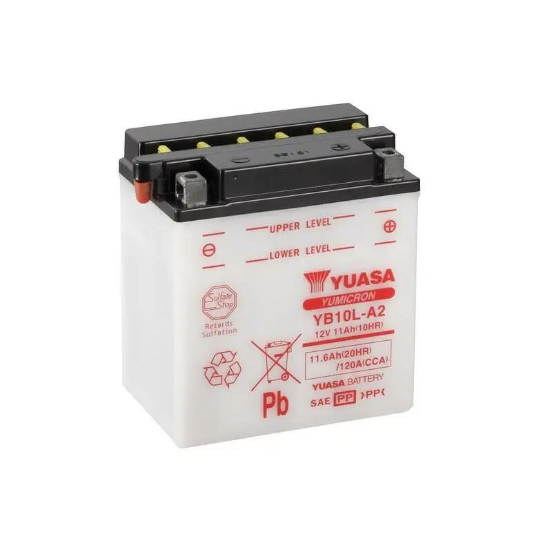 Konventionelle Motorradbatterie ohne Säurepack Yuasa YB10L-A2 KAWASAKI Z 250 (KZ250D) [250]