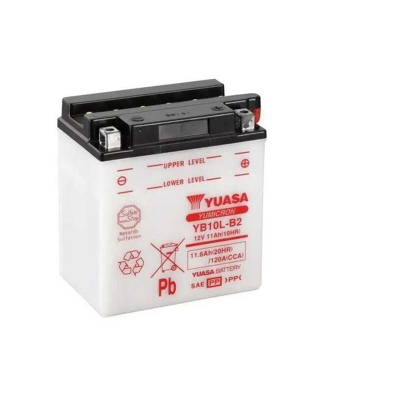 Konventionelle Motorradbatterie ohne Säurepack Yuasa YB10L-B2 SUZUKI GS 500 E [500]