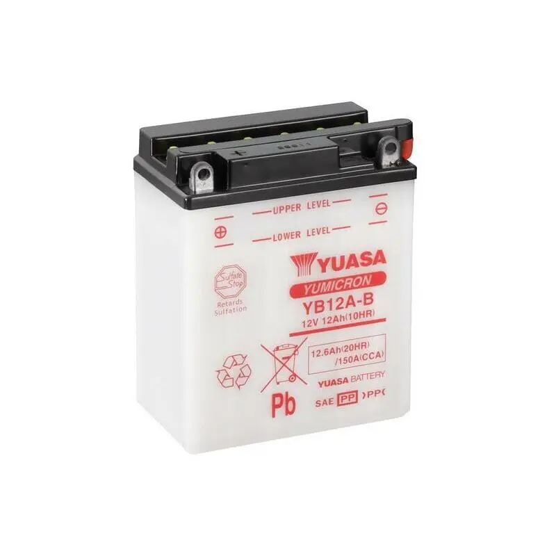 Konventionelle Motorradbatterie Yuasa YB12A-B