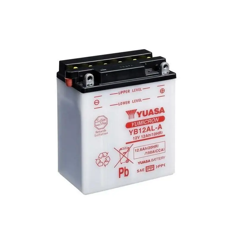 Konventionelle Motorradbatterie ohne Säurepack Yuasa YB12AL-A APRILIA LEONARDO 125 ST [125]