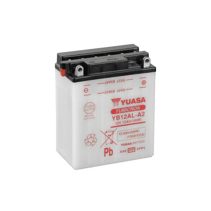 Konventionelle Motorradbatterie ohne Säurepack Yuasa YB12AL-A2 APRILIA SCARABEO 125 [125]