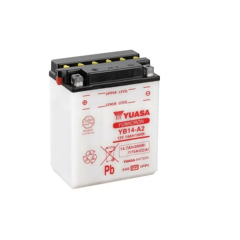 Konventionelle Motorradbatterie ohne Säurepack Yuasa YB14-A2 ARCTIC CAT PANTHER 370 R [370]