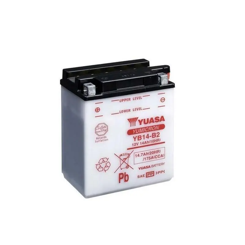 Konventionelle Motorradbatterie ohne Säurepack Yuasa YB14-B2 HONDA VT 800 C SHADOW [800]