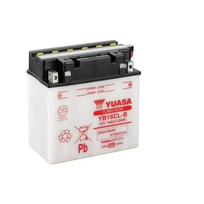 Konventionelle Motorradbatterie ohne Säurepack Yuasa YB16CL-B CAN AM QUEST 650 4WD [650]
