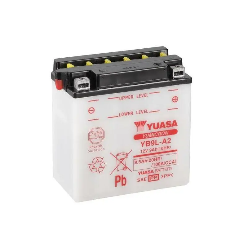Konventionelle Motorradbatterie ohne Säurepack Yuasa YB9L-A2