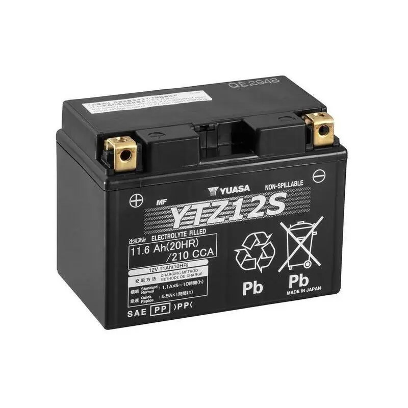 Batterie Motorrads ohne Wartung aktiviert Yuasa YTZ12S