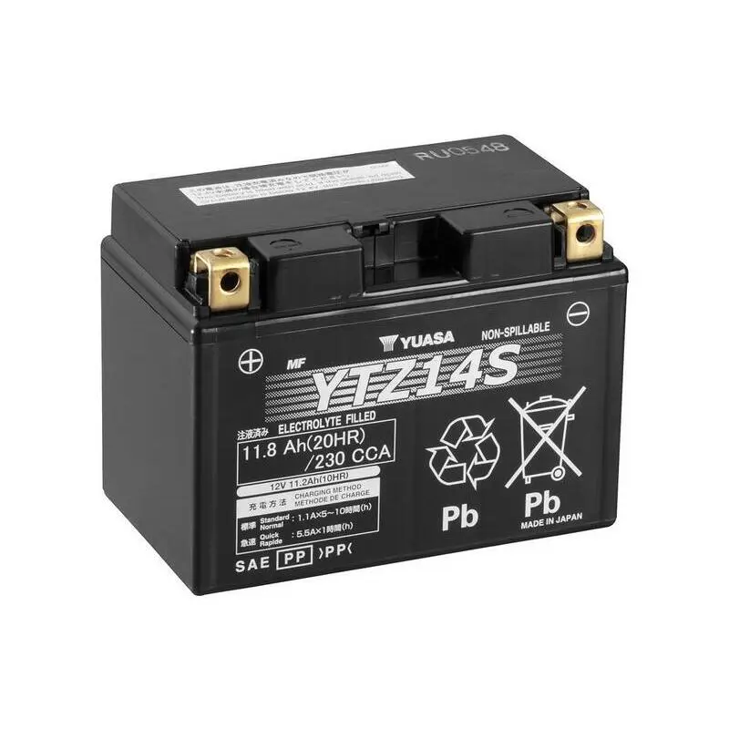 Batterie Motorrads ohne Wartung aktiviert Yuasa YTZ14S