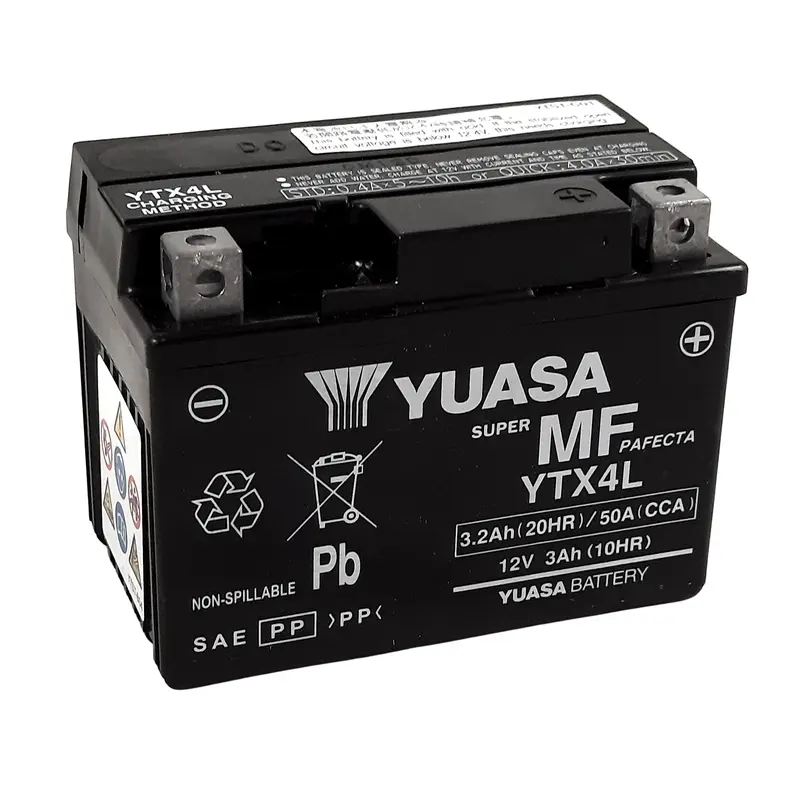 Batterie Moto Sans Entretien Activé Yuasa YTX4LFA
