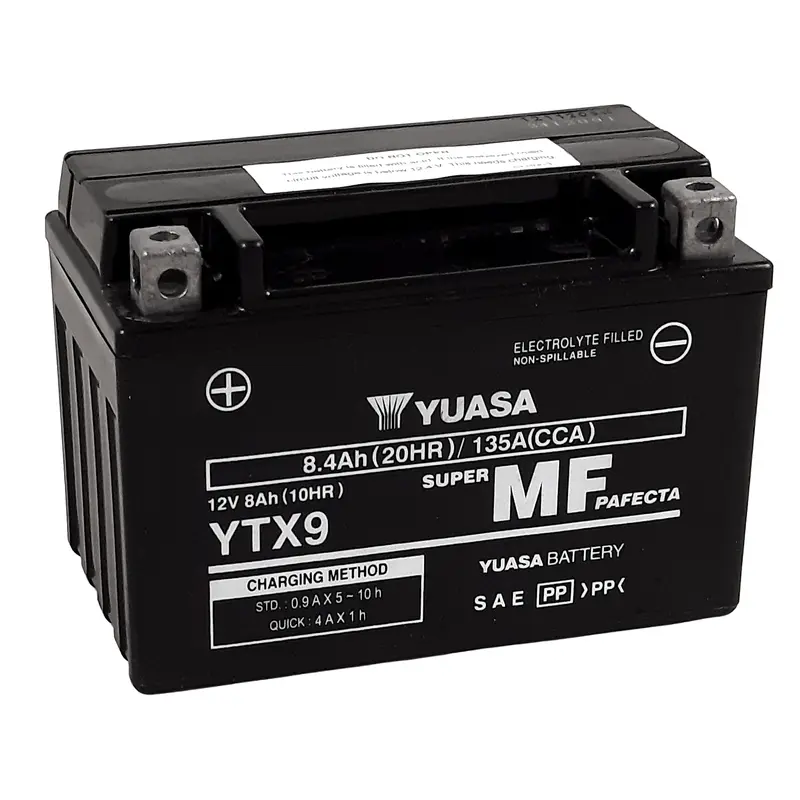 Batterij motor zonder onderhoud geactiveerd Yuasa YTX9FA