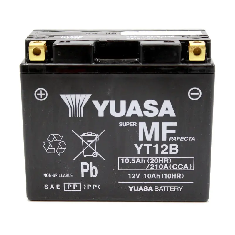 Batterie Motorrads ohne Wartung aktiviert Yuasa YT12BFA