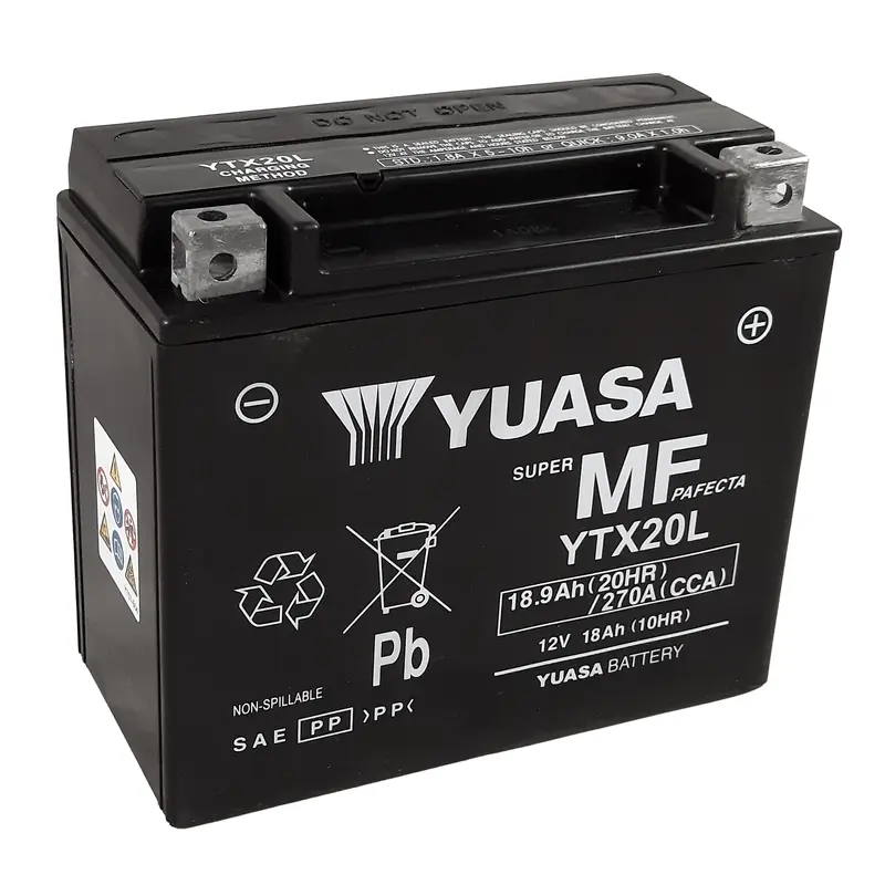 Batterie Motorrads ohne Wartung aktiviert Yuasa YTX20LFA