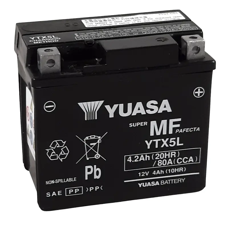 Motorradbatterie Yuasa W/C YTX5L FA
