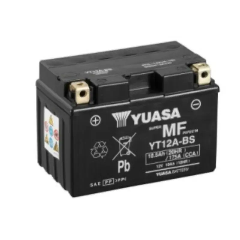 Motorradbatterie Yuasa W/C YT12A