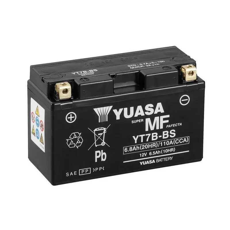 Motorradbatterie Yuasa W/C YT7B