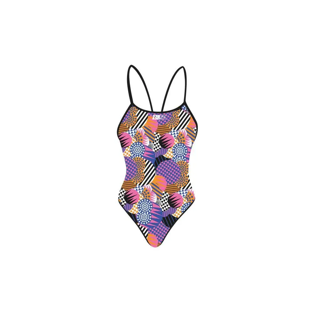 Z3r0d Girls Multicolore 1-Piece Swimsuit For Patchwork