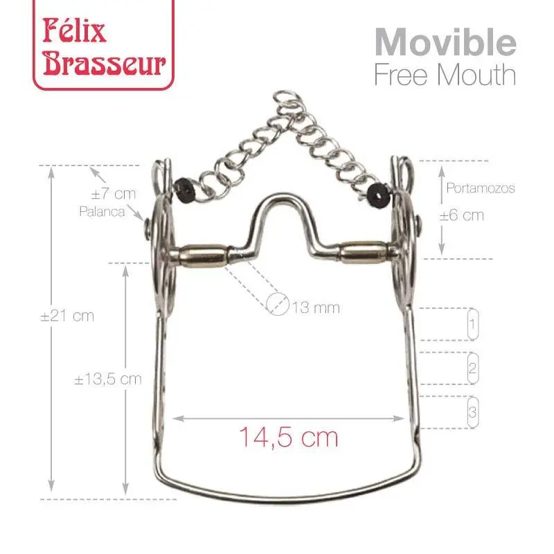 Mors pour cheval mobile Zaldi Felix Brasseur FB21212111-56W/B