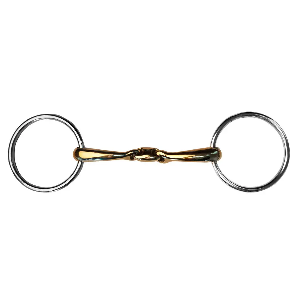 Mors 2 anneaux pour cheval en acier inoxydable Zaldi Z426