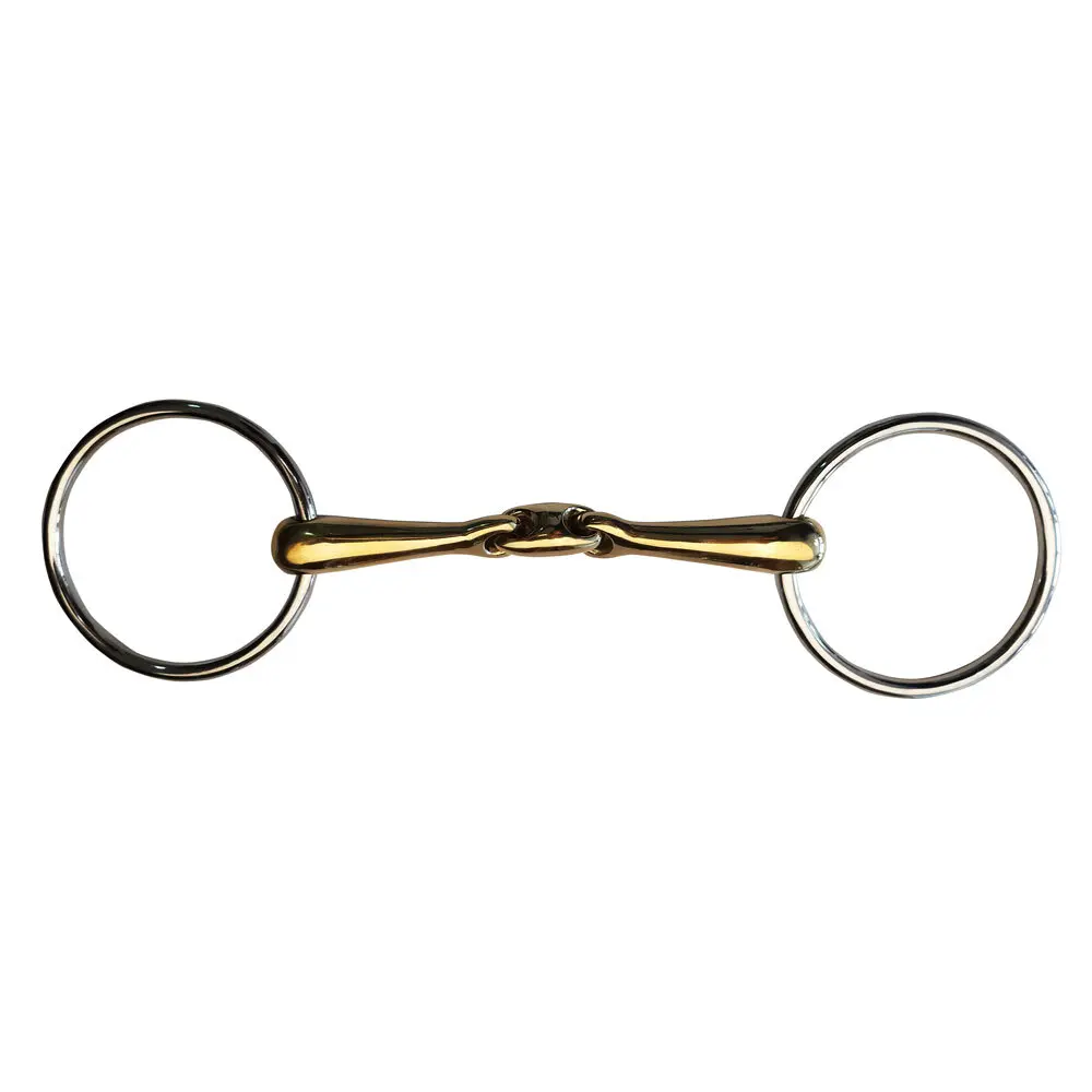 Mors 2 anneaux pour cheval en acier inoxydable Zaldi Z432