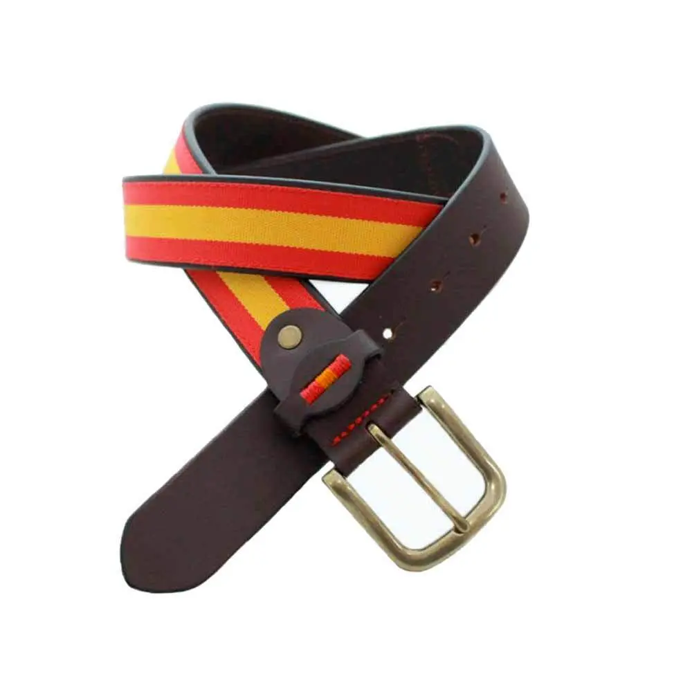 Ceinture en cuir et toile Zaldi