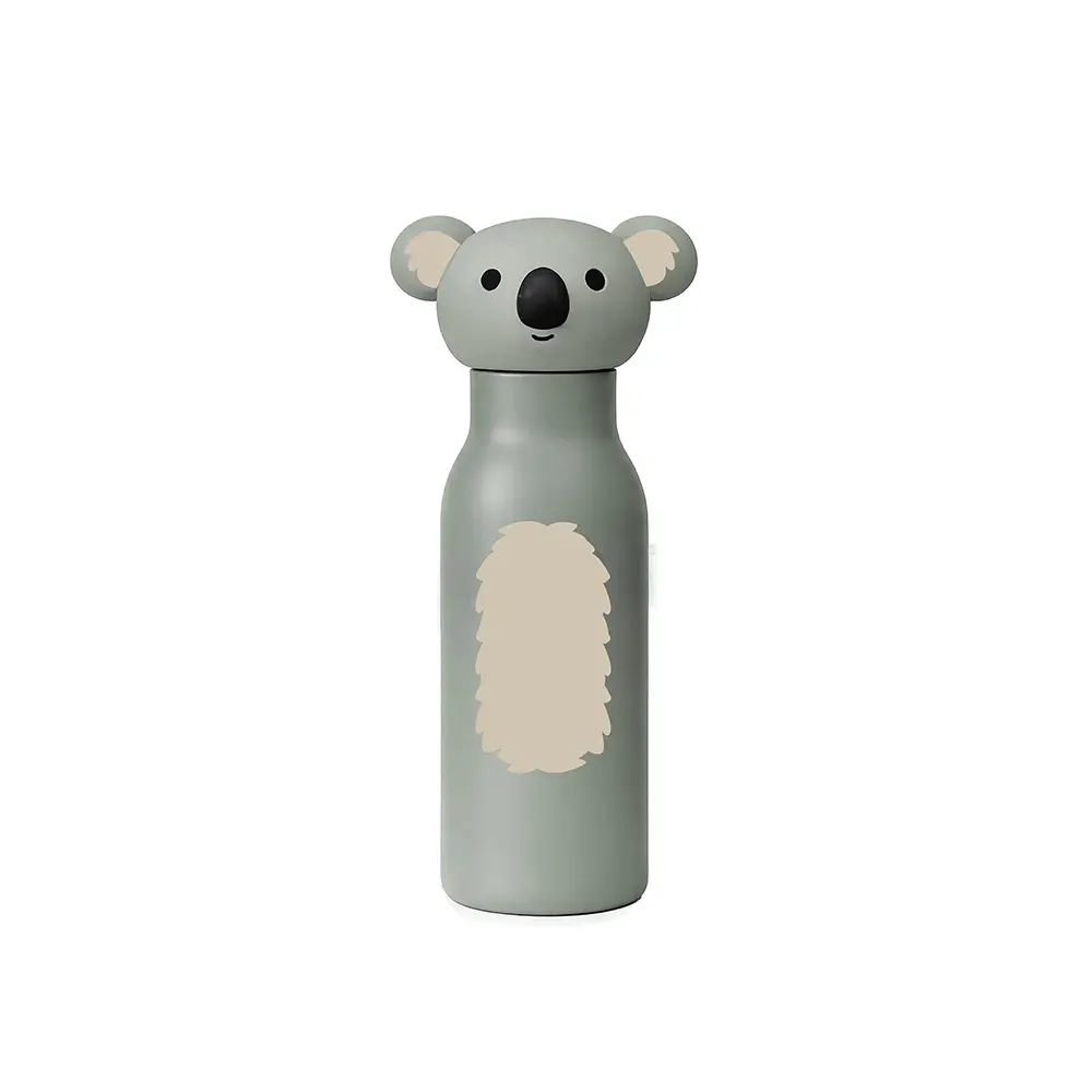ZAZU Kinder Thermosfles 400 ml – RVS Drinkfles voor Kinderen – Dubbelwandige Vacuümisolatie – BPA-vrij – Lekbestendig – Koala