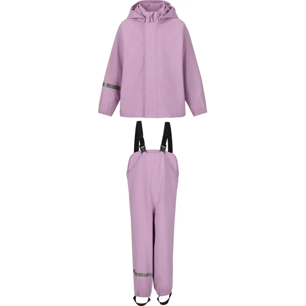 Printed Waterproof Suit Child Zigzag Roze