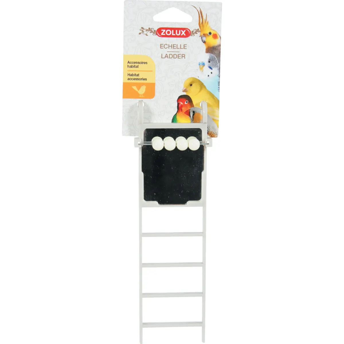 Zolux Gris Ladder With Bird Mirror