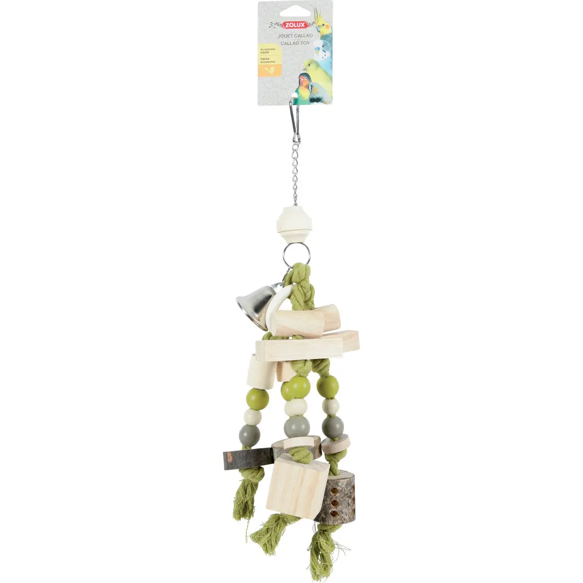 Meilleurs prix pour Jouet en bois pour perroquets et grandes perruches Zolux Callao (x3)