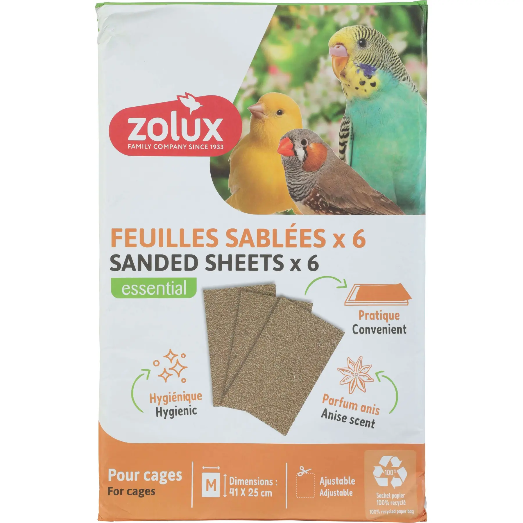 Feuille sablée Zolux MM (x6)