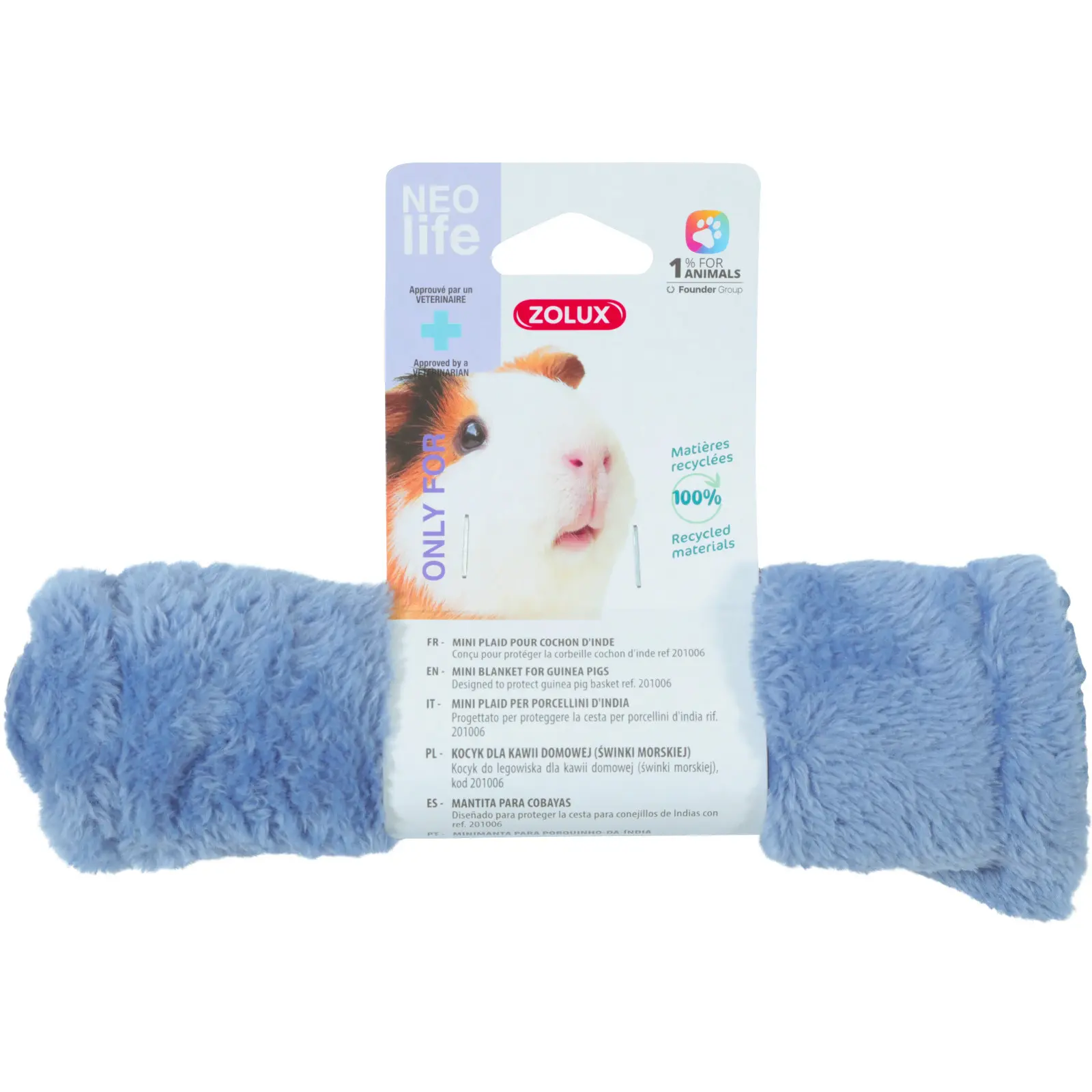Zolux Bleu Mini Plaid For Guinea Pig Neolife